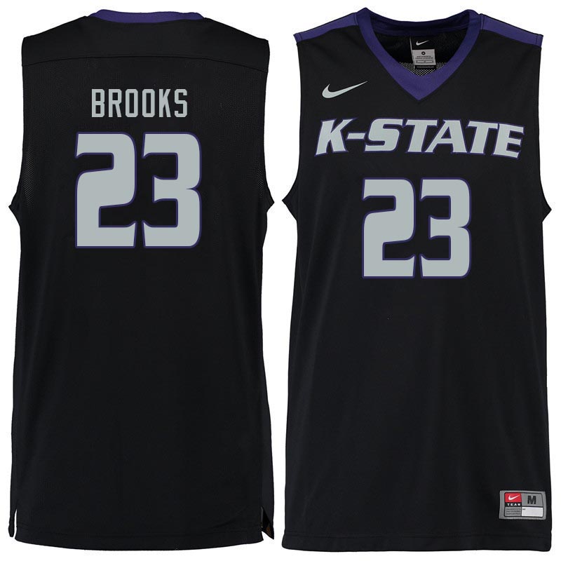 Men #23 Jordan Brooks Kansas State Wildcats College Basketball Jerseys Sale-Black - Click Image to Close